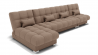Диван Фиеста-3 угол левый/правый (ЗР) Цвет фасада: Светло коричневый; Тип: Левый/правый; Материал фасада: Металл/Велюр_891174