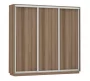 Шкаф-купе трехдверный Экспресс Трио Элемент 2400х2200h Ясень шимо тёмный_188805
