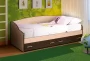 Кровать Софа №3 800*2000 Дуб молочный/Венге_202363