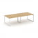 Стайл Проджект Стол переговорный SN-59O.SPRG-044.3 Тиквуд Светлый/Металл Белый 3160*1180*750 _3857838