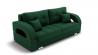 Диван Элита-1 (ЗР) Цвет фасада: Зеленый; Тип: Прямой; Материал фасада: Металл/Велюр_898552