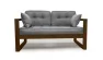 Диван двухместный DEmoku Д-2 серебристо-серый_темный дуб_188465