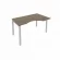 Стол письменный METAL SYSTEM Б.СА-2 Пр Вяз/Серый_237446