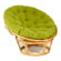 Кресло PAPASAN 23/01 W /с подушкой/ диаметр подушки 125 см, 115х101х104 см, Honey (мед), флок Олива, 23_570740