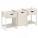 Тумба на регулируемых опорах наборная. Вариант №6 LOFT VR.L-TN-6.O Металл белый Денвер светлый_227258