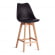 Стул барный TULIP BAR (mod. C1014H-1) / 1 шт. в упаковке пластик/дерево, 42 х 47,5 х 104 см, Black (Черный) 3010/ натуральный_2409892