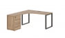 Стол эргономичный с тумбой левый EDIS EQCET 1518 L Дуб Денвер светлый Мокко_3635379