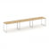 Стайл Проджект Рабочая станция односторонняя SN-59O.ORS-034 Тиквуд Светлый/Металл Белый/Белый Заглуш _3813378
