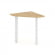 Стайл Проджект Угловой элемент стола SN-59.USP-011 Тиквуд Светлый/Металл Белый 700*700*750 _3864747
