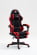 Кресло спортивное TopChairs Prophet с оттоманкой ткань черно-красный_2227029