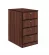 Тумба приставная с 4 ящиками BRN8630402 Темный орех_224645