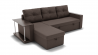 Диван Атланта (ЗР) Цвет фасада: Коричневый; Тип: Левый/правый; Материал фасада: Металл/Велюр_800412