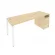 Рабочая станция с опорной тумбой Metal System Б.РС-СТП -1.4 Акация/Белый_239425