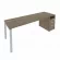 Рабочая станция с опорной тумбой Metal System Б.РС-СТП -1.5 Вяз/Серый_239448