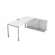 Стол рабочий, прямолинейный три опоры, правый GLOSS LINE НСТП-П.974 Белый Премиум_219361