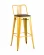 Стул барный Tolix Wood 75.5  со спинкой Желтый_172407
