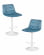 Стул барный DOBRIN TAILOR WHITE (пудрово-голубой велюр (MJ9-74)) 2 шт_3636578