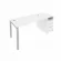 Рабочая станция с опорной тумбой Metal System Б.РС-СТП -1.3 Белый/Серый_239416