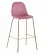 Стул барный Валенсия Пыльно-розовый с золотыми ножками_188175
