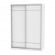 Шкаф-купе B-220х160х60-1(Белый-D7D7)_358079