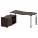 Стол рабочий руководителя с опорной тумбой левый METAL SYSTEM DIRECT БГ.СРТ-4.7 Л Венге Цаво_252179