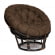 Кресло PAPASAN 23/01 W /с подушкой/ диаметр подушки 125 см, 115х101х104 см, Antique brown (античный черно-коричневый), ткань Коричневый_570730
