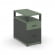 Тумба опорная/приставная с ящиком, распашным фасадом и надставкой CONCEPT CN.TGP-002 B/W Кобо Антрацит_1016239