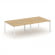 Стайл Проджект Рабочая станция двухсторонняя SN-59P.DRS-051 Тиквуд Светлый/Металл Белый/Белый Заглуш _3813280