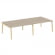 Рабочая станция Оникс Вуд OW.D.RS-4.4.7 Дуб Аттик/Дуб Светлый/Металл Белый 3160*1475*750_3828587