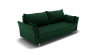 Диван Барселона-1 пружинный блок змейка (ЗР) Цвет фасада: Зеленый; Тип: Прямой; Материал фасада: Металл/Велюр_799169