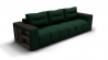 Диван Барон- 2 трансформер угловой (ЗР) Цвет фасада: Зеленый; Тип: Левый; Материал фасада: Металл/Велюр_797491