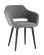 Стул с подлокотниками Саймон велюр Темно-серый_253316