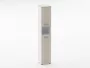 Шкаф 5 узкий закрытый, с нишей Deka 10.23.14Л Дуб Сантана светлый/Белый_91970