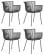 Стул обеденный DOBRIN ROSS (темно-серый (GR-04) без подушки) 4 шт_3636419