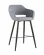 Стул барный Саймон Б велюр Серый_230877