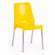 Стул GENIUS (mod 75) металл/пластик, 46x56x84cм, желтый/ножки хром_372509