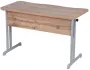 Парта двухместная эргономичный (рост 6) Клен Танзау/Металл Серый_3682463