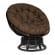 Кресло-качалка PAPASAN/ПАПАСАН w 23/01 B /с подушкой/ 115х78х104 см, Antique brown (античный черно-коричневый), ткань Коричневый, 3М7-147_570746
