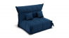 Диван Джаз 1400 (ЗР) Цвет фасада: Синий; Тип: Прямой; Материал фасада: Металл/Велюр_800471