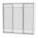 Шкаф-купе B-220х235х60-3(Белый-D8D8D8)_358867