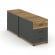 Тумба двухсторонняя опорная приставная с 3-мя ящиками CONCEPT CN.DTGO-001 B/W Сандал Янтарный Антрацит_1016306
