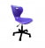 Стул мобильный на колесиках регулируемый AURA G (рост 6) Фиолетовый/Каркас черный_3680984