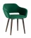 Стул с подлокотниками Саймон велюр Темно-зеленый_225944
