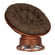 Кресло-качалка PAPASAN/ПАПАСАН w 23/01 B /с подушкой/ 115х78х104 см, Pecan (орех), ткань Коричневый, 3М7-147_570749