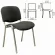 Стул для посетителей ИЗО хром ткань Черный С-11/В-14_176889