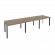 Стол переговорный (3 столешницы) ONIX O.MP-PRG-3.2 Тиквуд Темный/Антрацит_253245