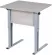 Парта одноместная рост 3-7 прямые углы Серый/Металл Серый_3682561