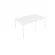 Переговорный стол (2 столешницы) Metal System Б.ПРГ-2.1 Белый_243305