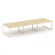 Рабочая станция двухсторонняя Стайл Проджект SN-59O.DRS-072 Акация Лорка/Металл Белый/Белый Заглушка_3866894