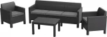 Зона отдыха Orlando set with 3 seat sofa Черный_51797